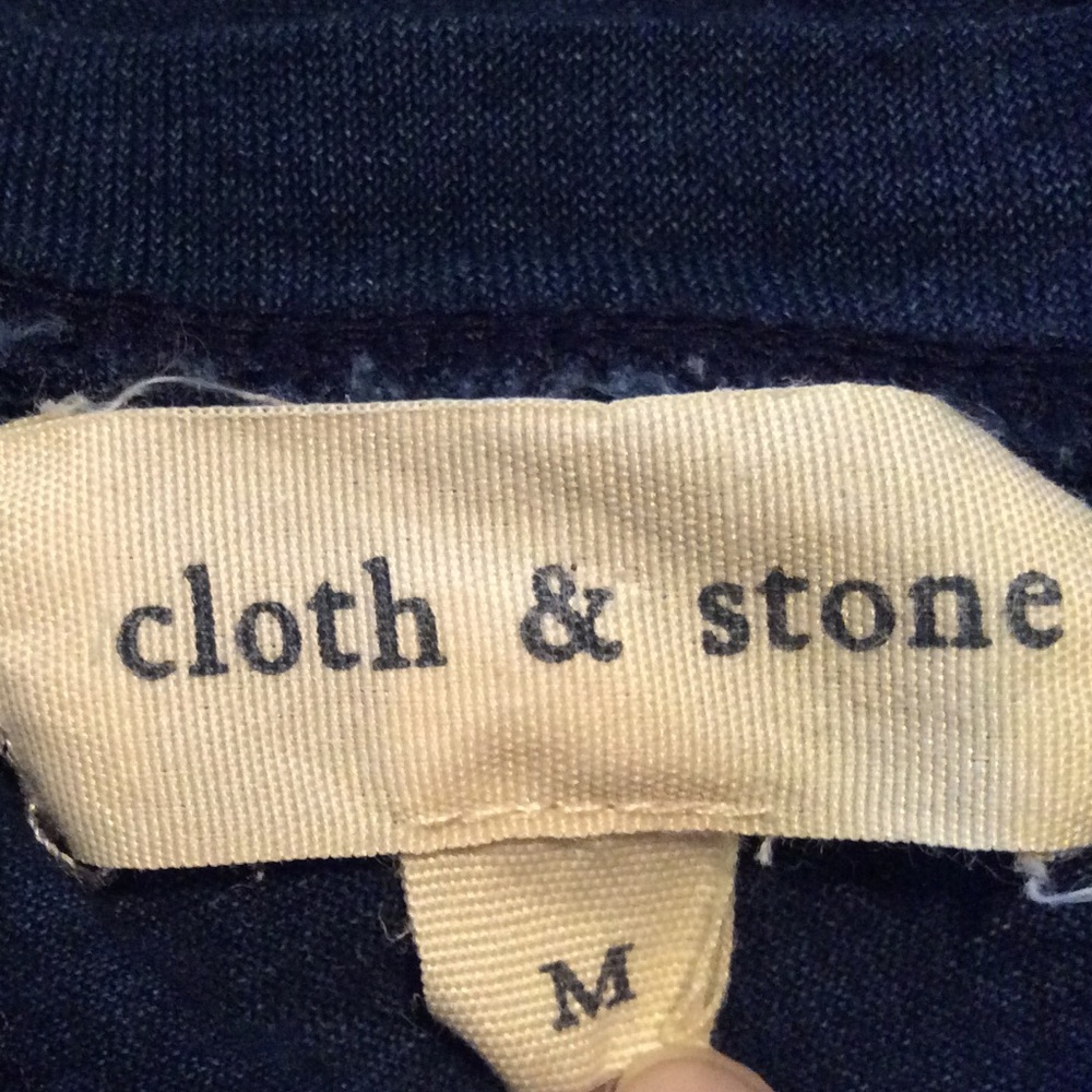 Anthropologie Cloth & Stone Chambray Open Back Blouse size Medium - Picture 6 of 6